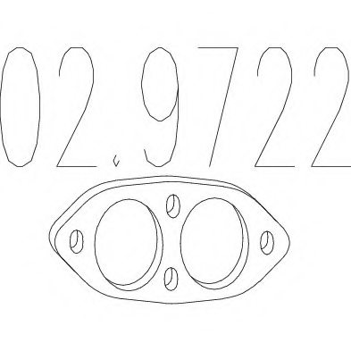 MTS 02.9722 Gasket, exhaust pipe